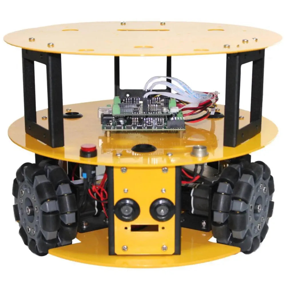 Assembled - Kit Wooden Robots with a Space Exploration Theme for Science Enthusiasts3WD Compact Omni-Directional Arduino Compatible Mobile Robot