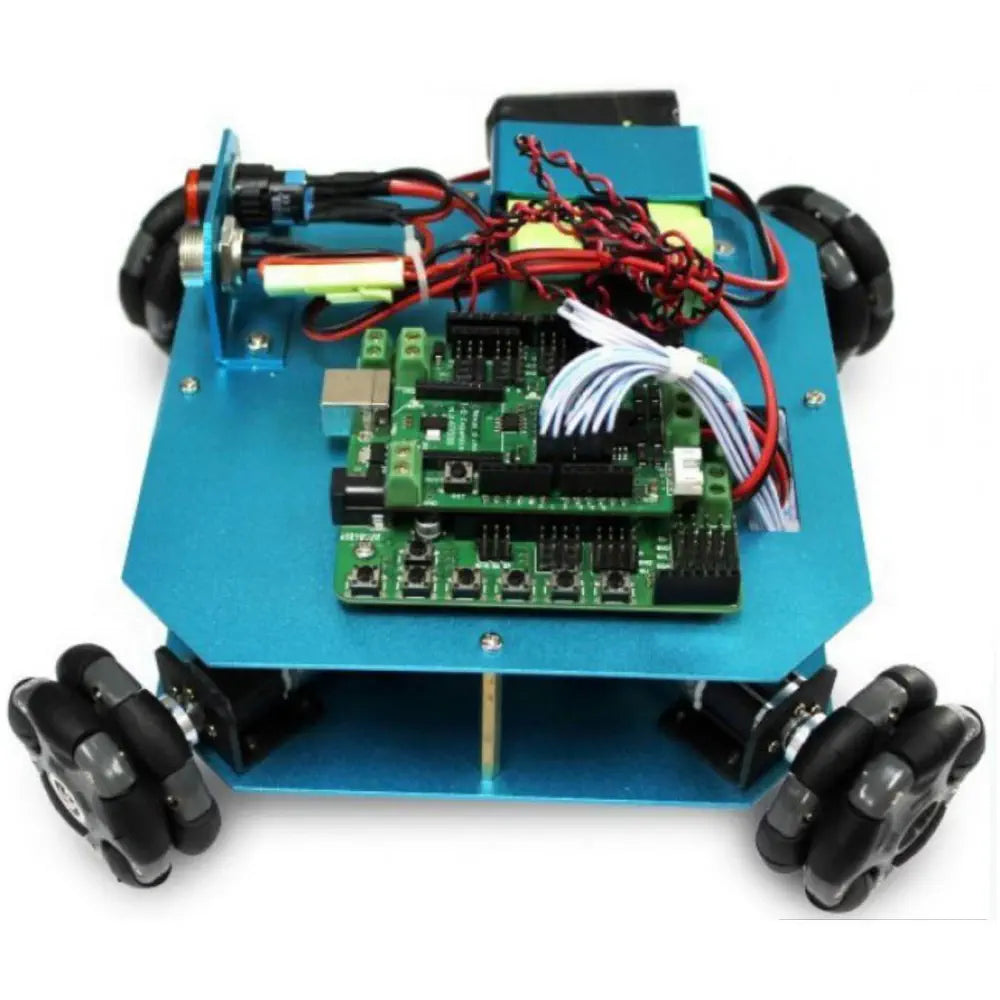 Wooden Robots with 3D - Printed Accessories for Customized Aesthetic Appeal4WD 58mm Omni Wheel Arduino Robot