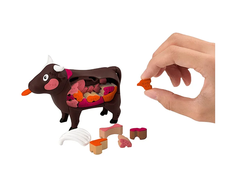 Braille - Labeled Wooden Puzzles for Visually Impaired IndividualsIttougai Meat Puzzle: Cow