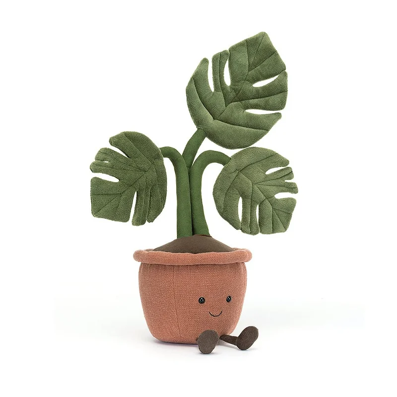 Sound - Activated Plush Dogs that Bark for Interactive PlayJellycat Amuseable Monstera Plant