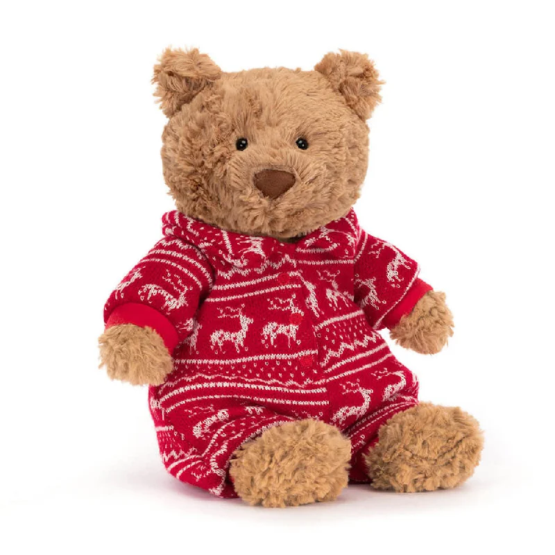 Plush Superhero Dolls with Embroidered Badges for Young FansBartholomew Bear - Winter Pajamas