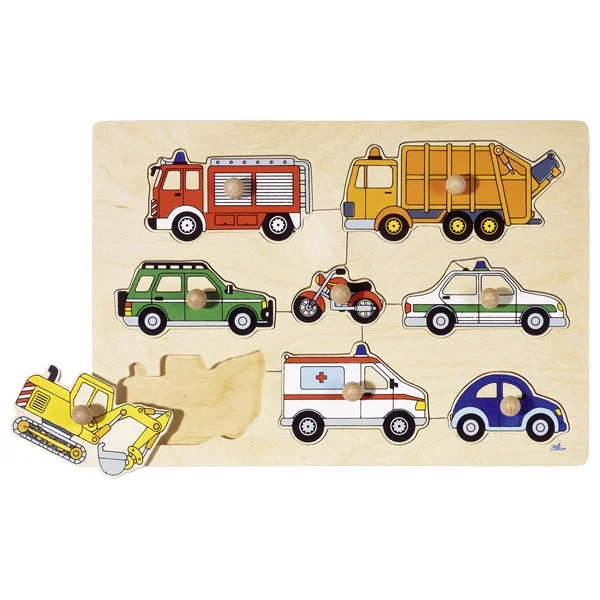 Antique - Style Wooden Puzzles of Classic Cars for Vintage EnthusiastsLift-out puzzle - Means of transport