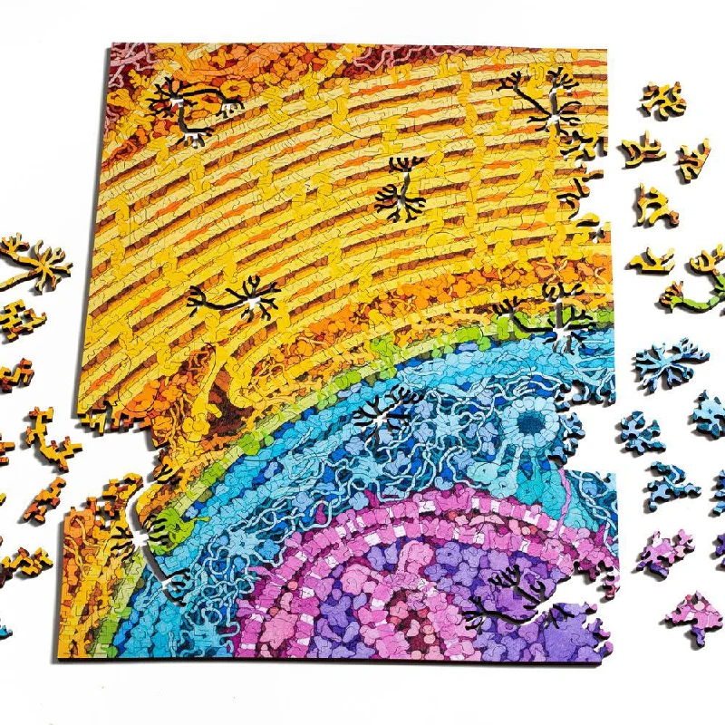 Braille - Labeled Wooden Puzzles for Visually Impaired IndividualsNeuron Puzzle