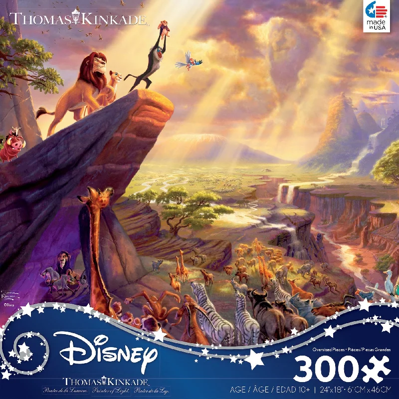 Puzzle - Mat Included Wooden Puzzles with a Botanical Garden Theme for Comfortable AssemblyThomas Kinkade Disney Dreams <br>300 Piece Puzzle <br> Lion King