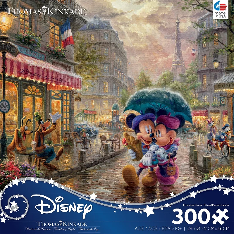 Puzzle - Swapable Wooden Puzzles with a Circus Theme for Community ExchangesThomas Kinkade Disney Dreams <br>300 Piece Puzzle <br> Mickey & Minnie in Paris