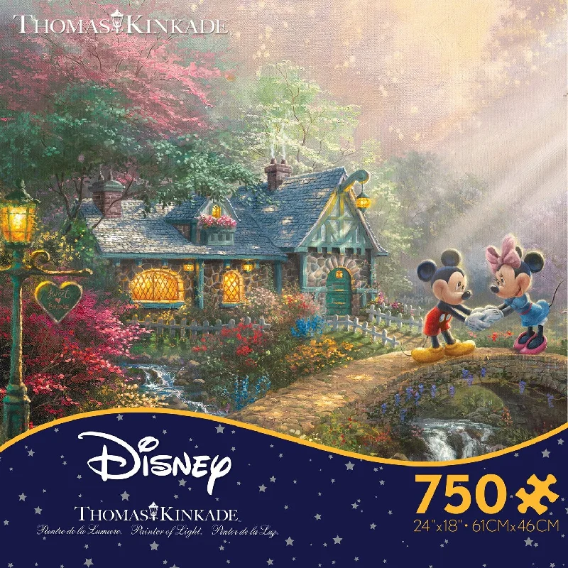 Stackable Wooden Puzzles of Alphabet Letters for Early Literacy DevelopmentThomas Kinkade Disney Dreams <br> 750 Piece Puzzle <br> Mickey and Minnie Sweetheart Bridge