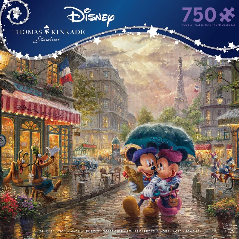 Puzzle - Swapable Wooden Puzzles with a Circus Theme for Community ExchangesThomas Kinkade Disney Dreams <br>750 Piece Puzzle <br> Mickey & Minnie in Paris