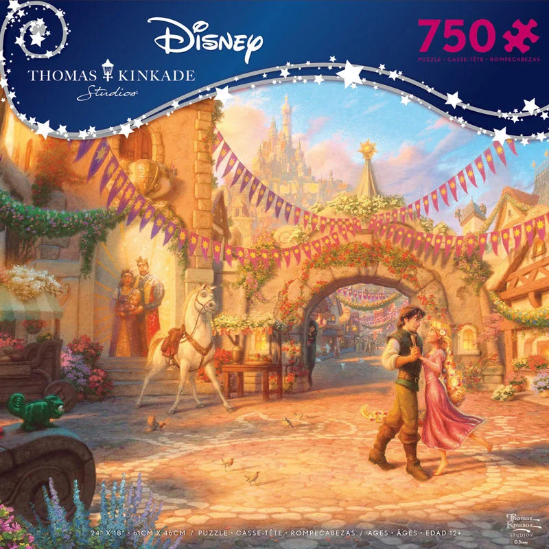 Eco - Friendly Sustainable Wooden Puzzles in Animal Shapes for Environment - Conscious ParentsThomas Kinkade Disney Dreams <br>750 Piece Puzzle <br> Rapunzel Dancing in Courtyard