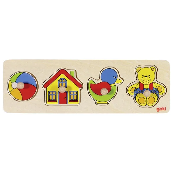 Interlocking Wooden Puzzles with Geometric Shapes for Developing Fine Motor Skills in PreschoolersLift-out puzzle - Toys