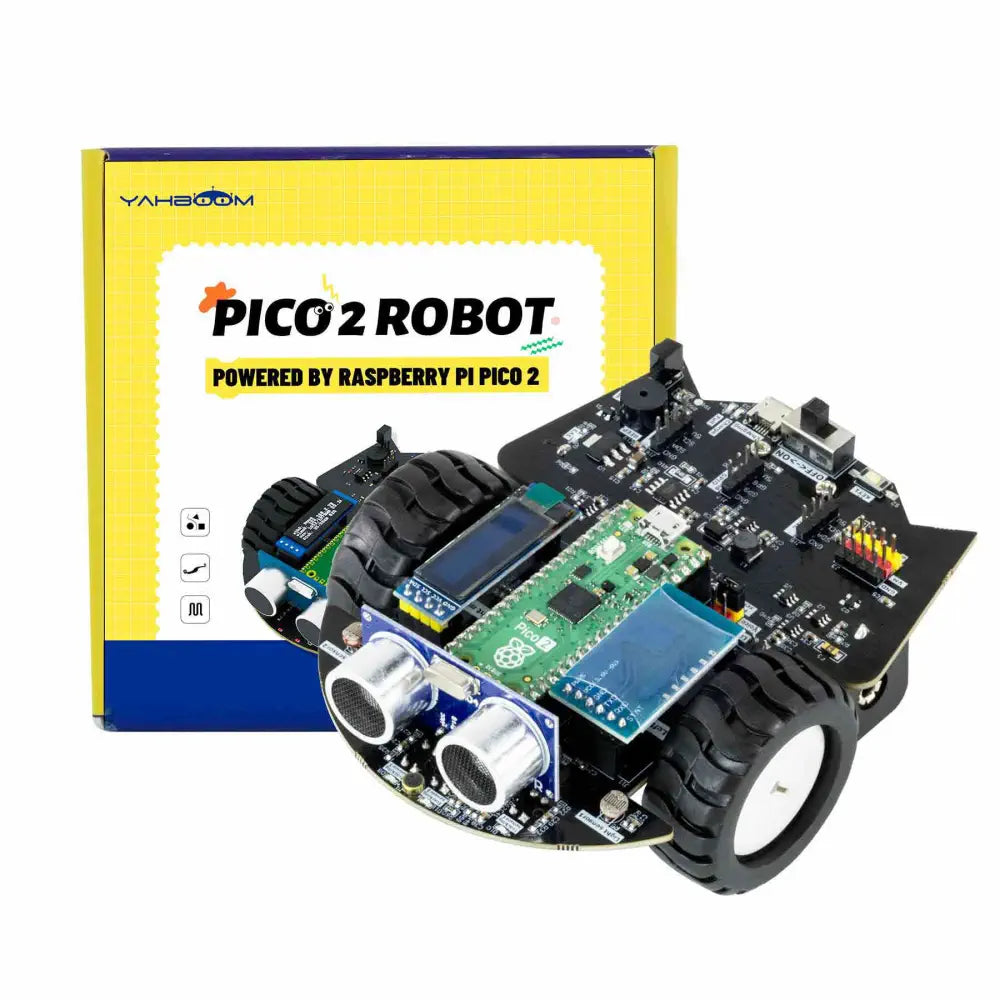 Wooden Robots with Sound - Recording Functions for Creative ProjectsYahboom Robot Car Kit for Raspberry Pico2 Board w/ Micropython App Control & Infrared Remote Control (Only English Manual)